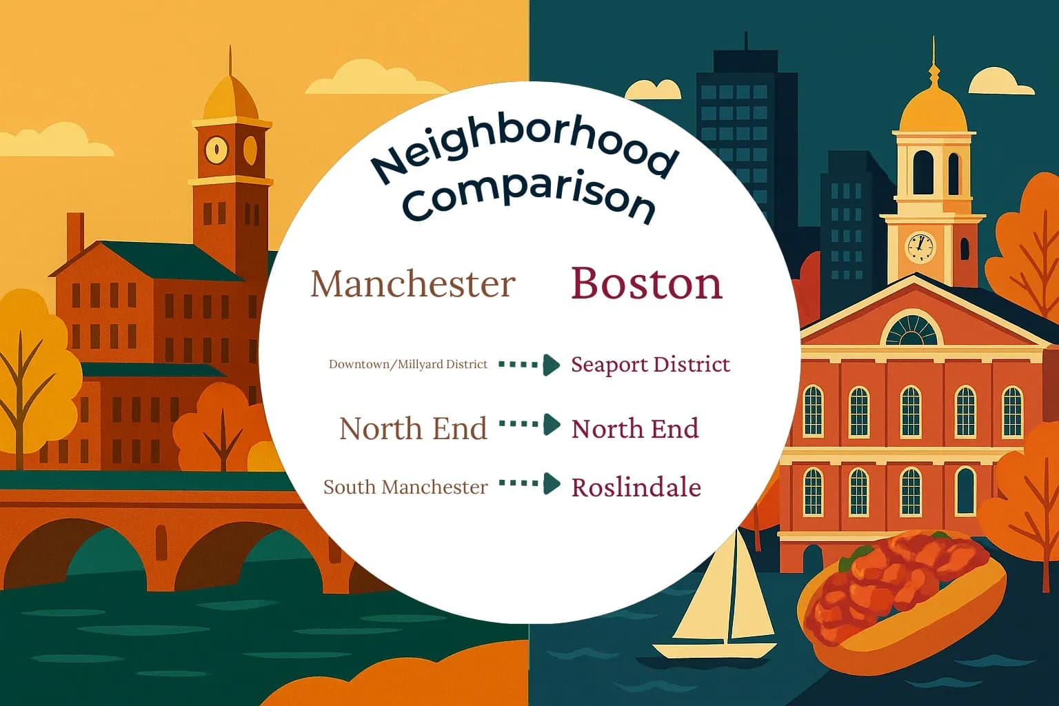 Manchester vs Boston Neighborhood Comparison