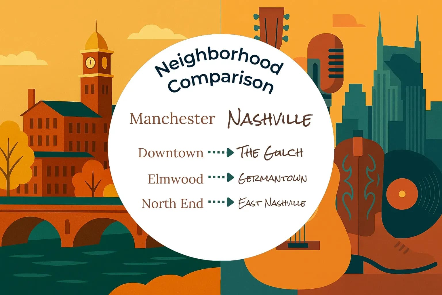 Manchester vs Nashville Neighborhood Comparison