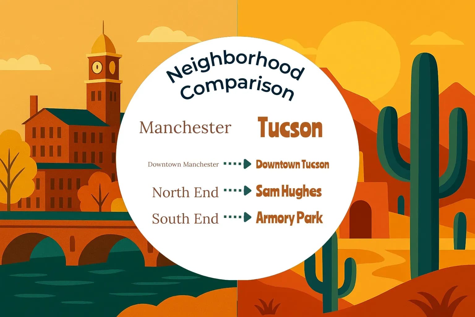 Manchester vs Tucson Neighborhood Comparison