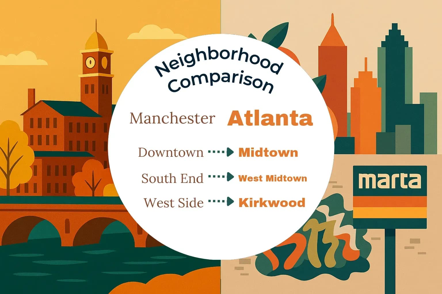 Manchester vs Atlanta Neighborhood Comparison