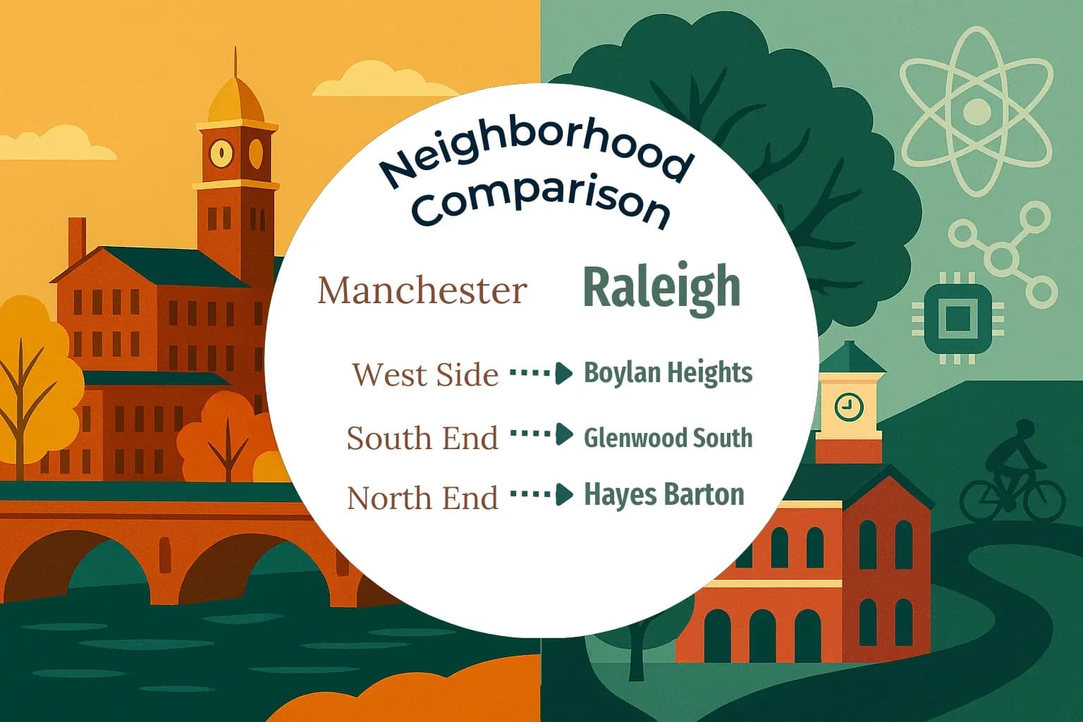 Manchester vs Raleigh Neighborhood Comparison