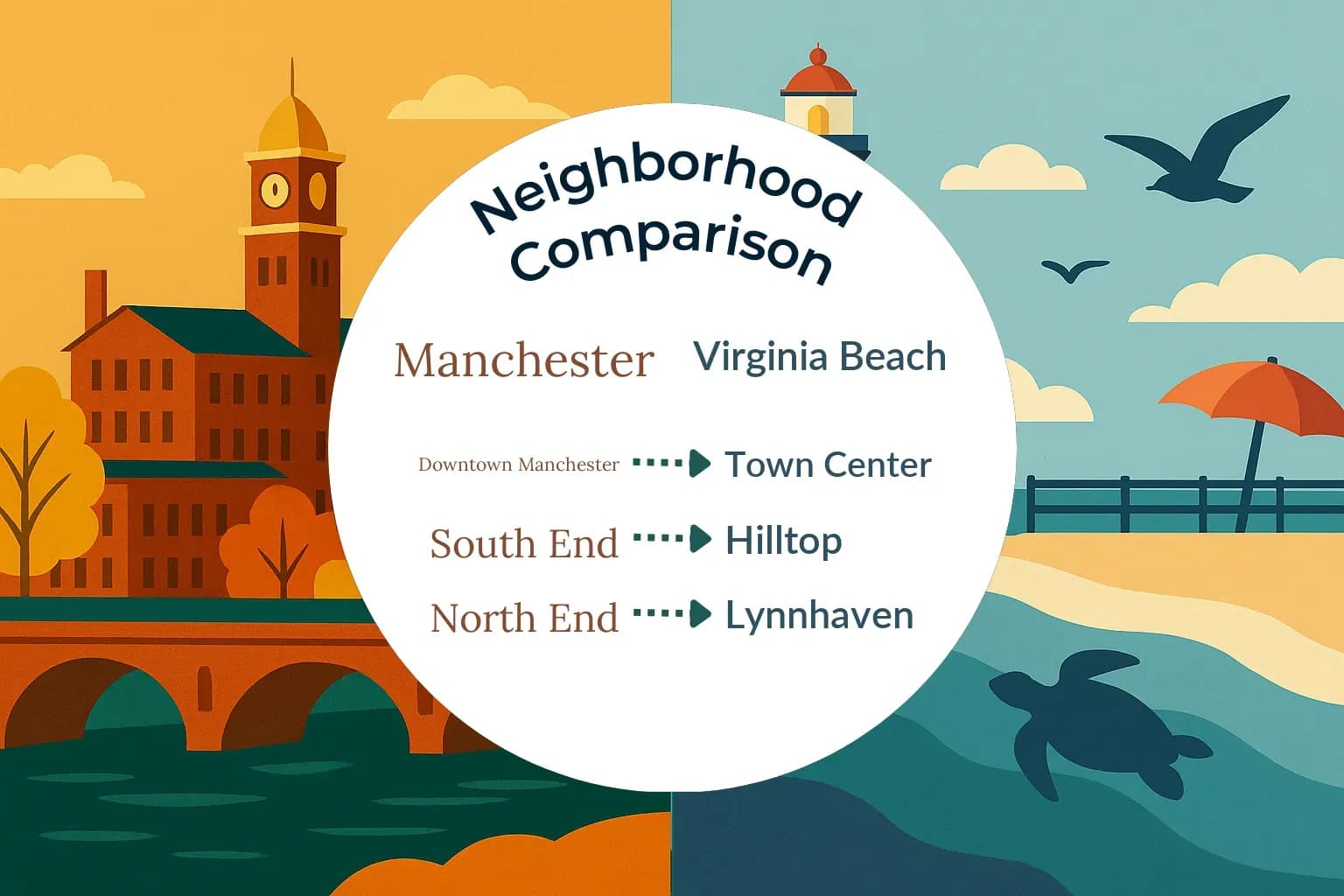 Manchester vs Virginia Beach Neighborhood Comparison