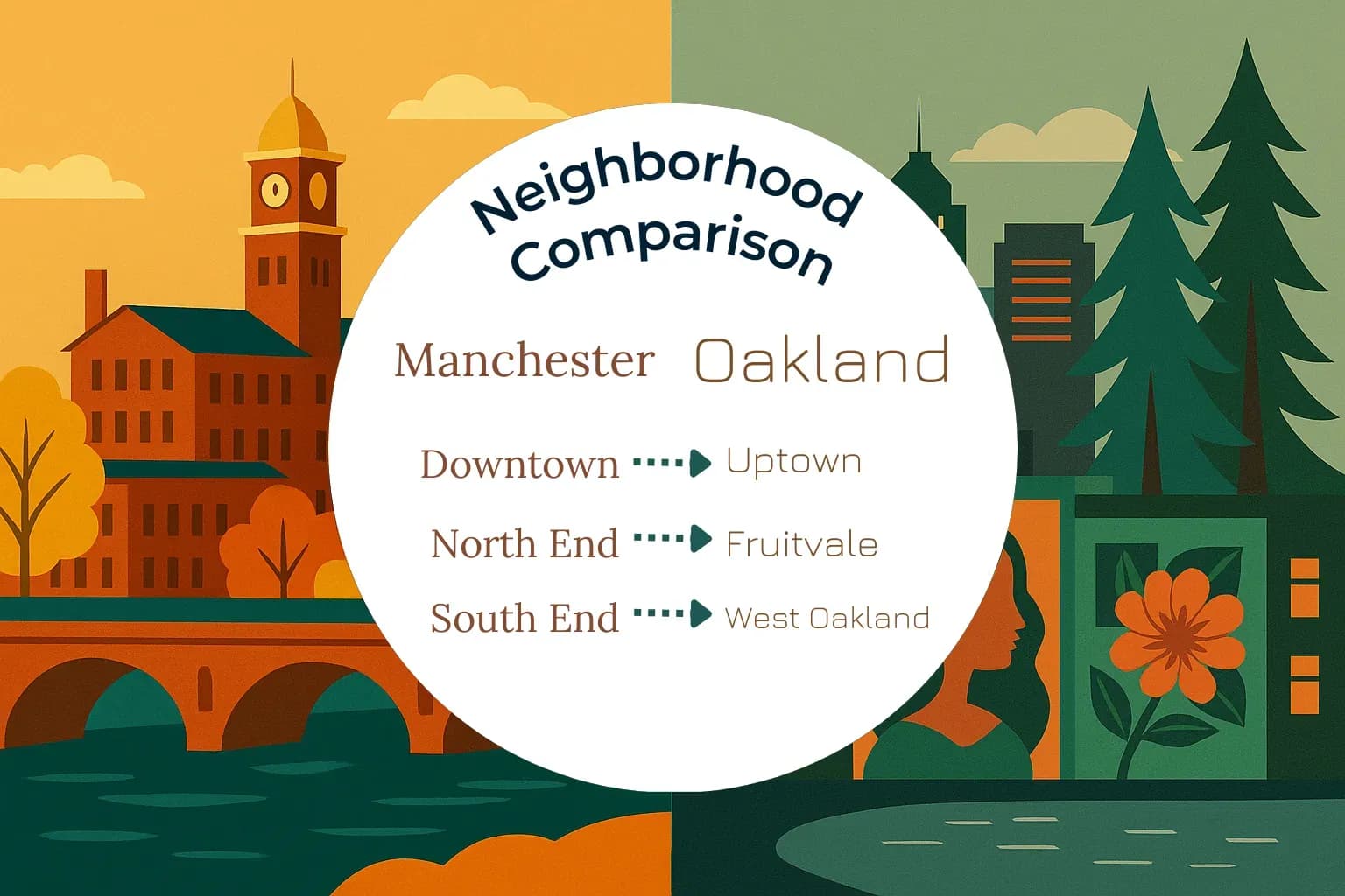 Manchester vs Oakland Neighborhood Comparison