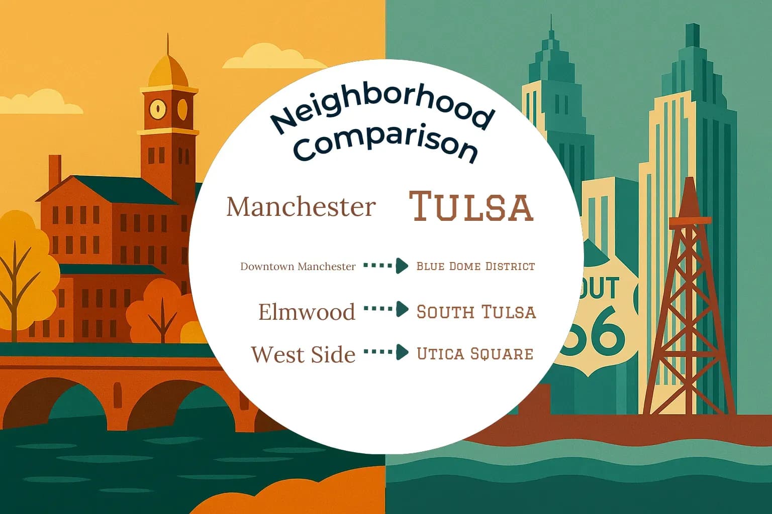 Manchester vs Tulsa Neighborhood Comparison