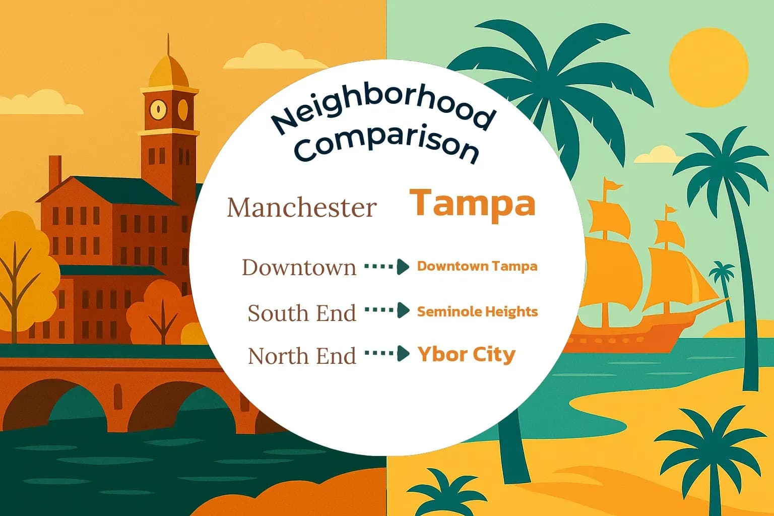 Manchester vs Tampa Neighborhood Comparison