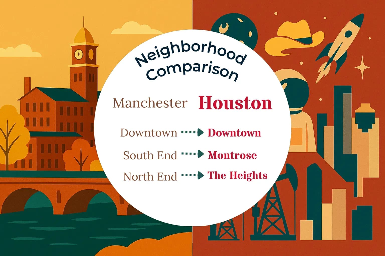 Manchester vs Houston Neighborhood Comparison