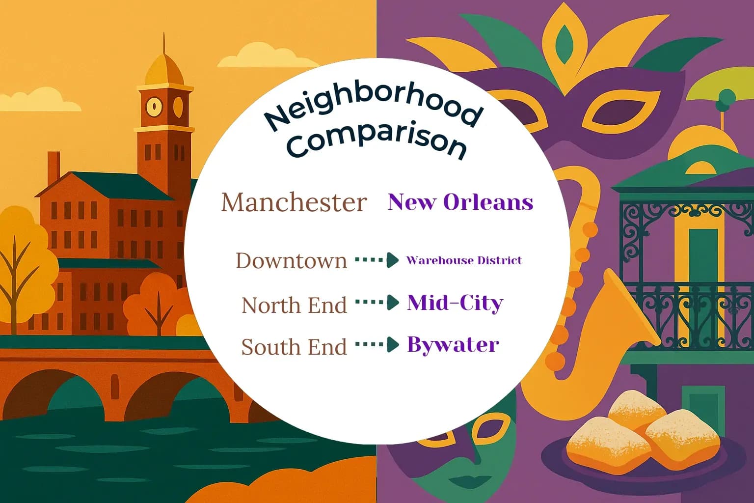 Manchester vs New Orleans Neighborhood Comparison