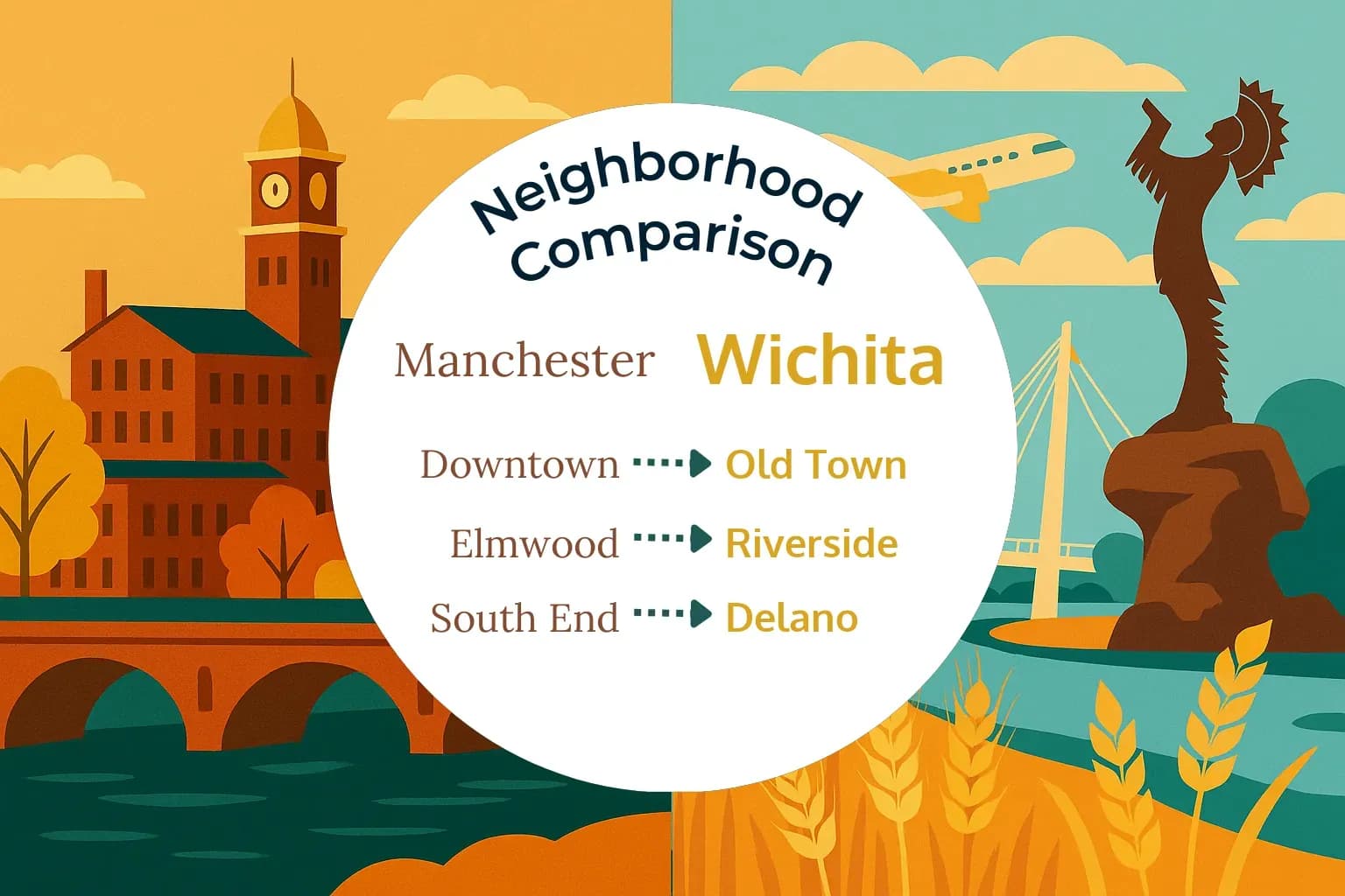 Manchester vs Wichita Neighborhood Comparison