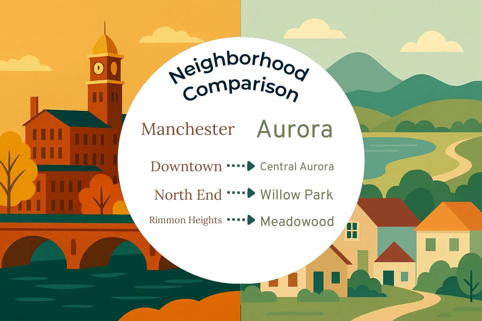 Manchester vs Aurora Neighborhood Comparison