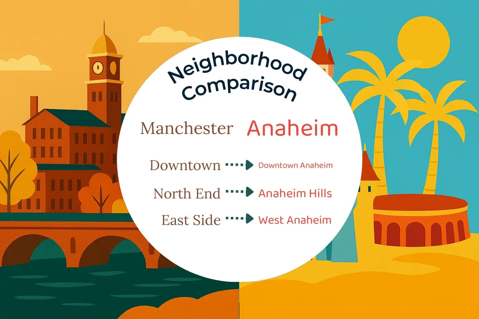 Manchester vs Anaheim Neighborhood Comparison