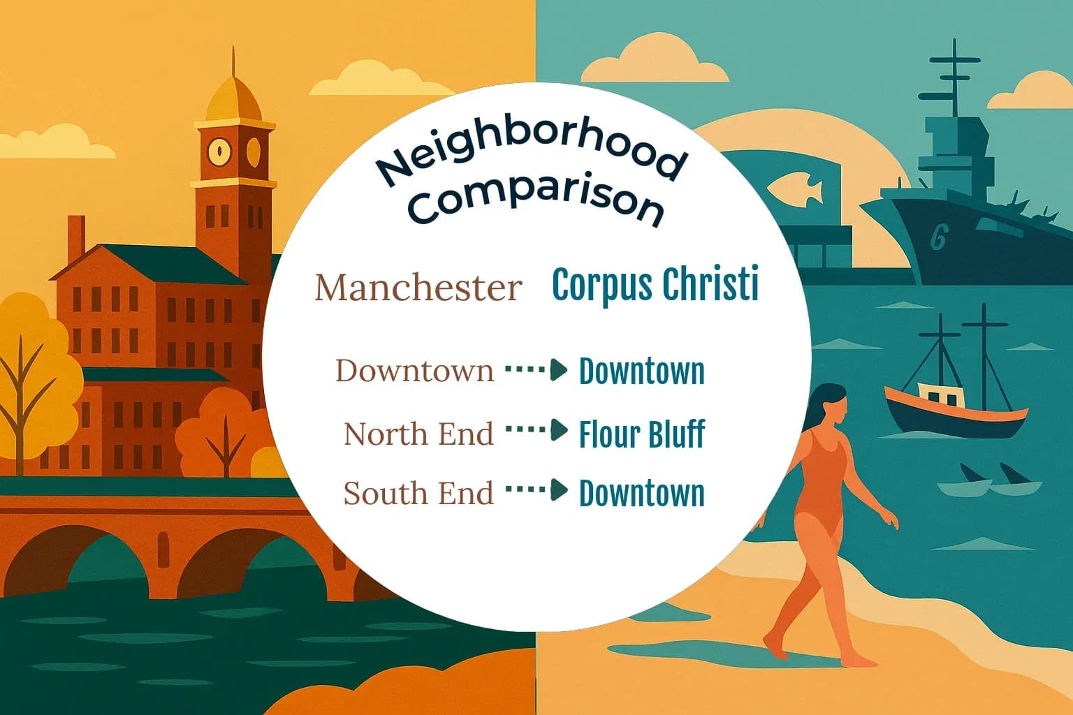 Manchester vs Corpus Christi Neighborhood Comparison