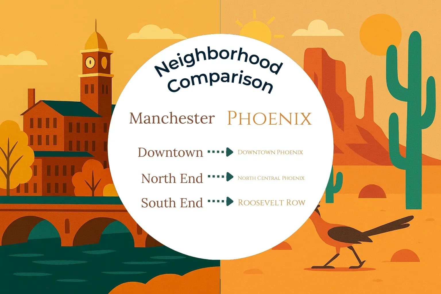 Manchester vs Phoenix Neighborhood Comparison