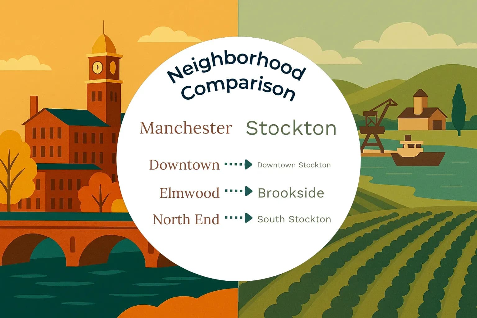 Manchester vs Stockton Neighborhood Comparison