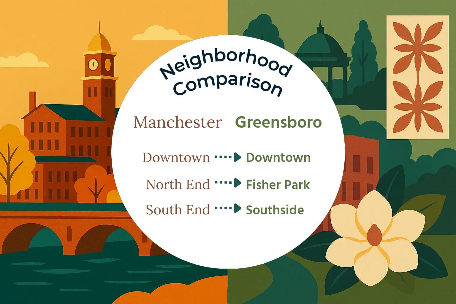 Manchester vs Greensboro Neighborhood Comparison