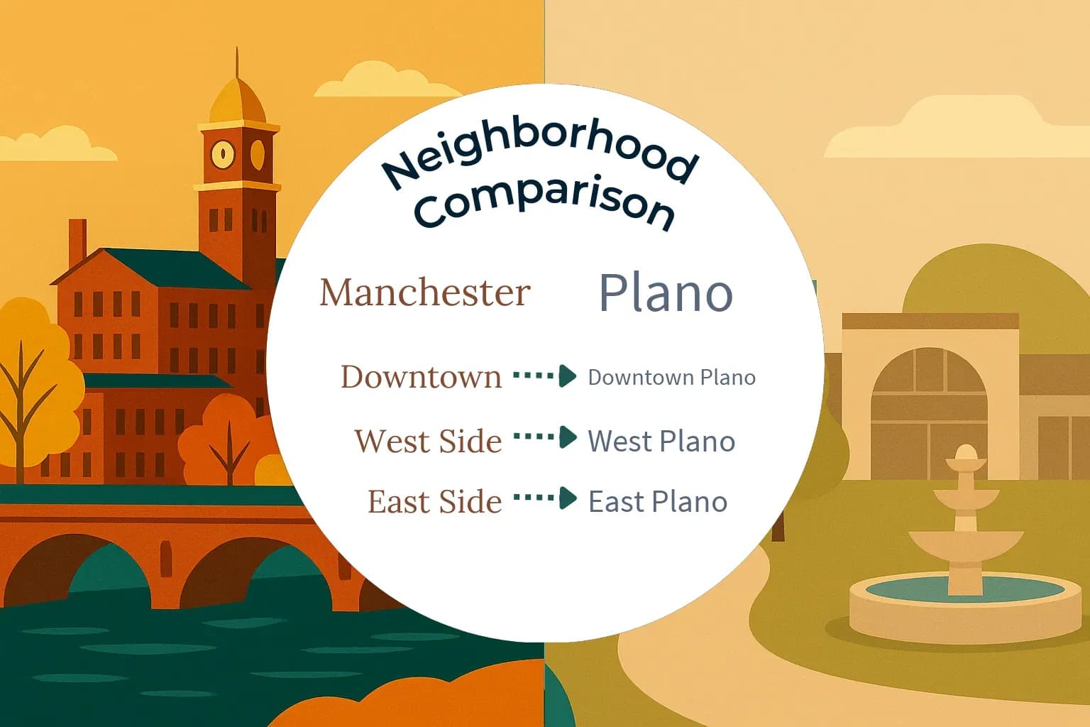 Manchester vs Plano Neighborhood Comparison