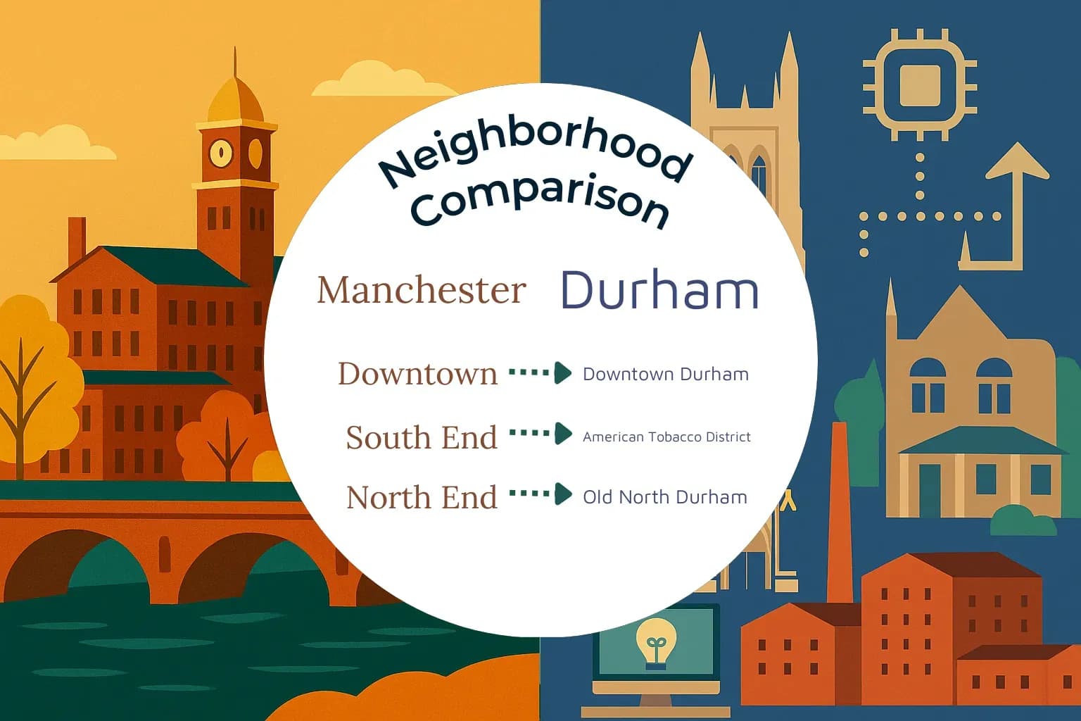 Manchester vs Durham Neighborhood Comparison