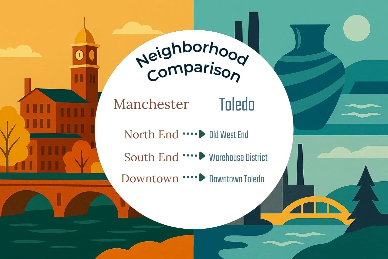 Manchester vs Toledo Neighborhood Comparison