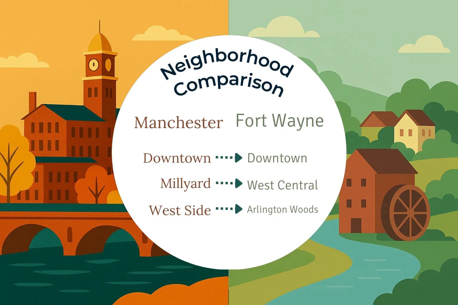 Manchester vs Fort Wayne Neighborhood Comparison