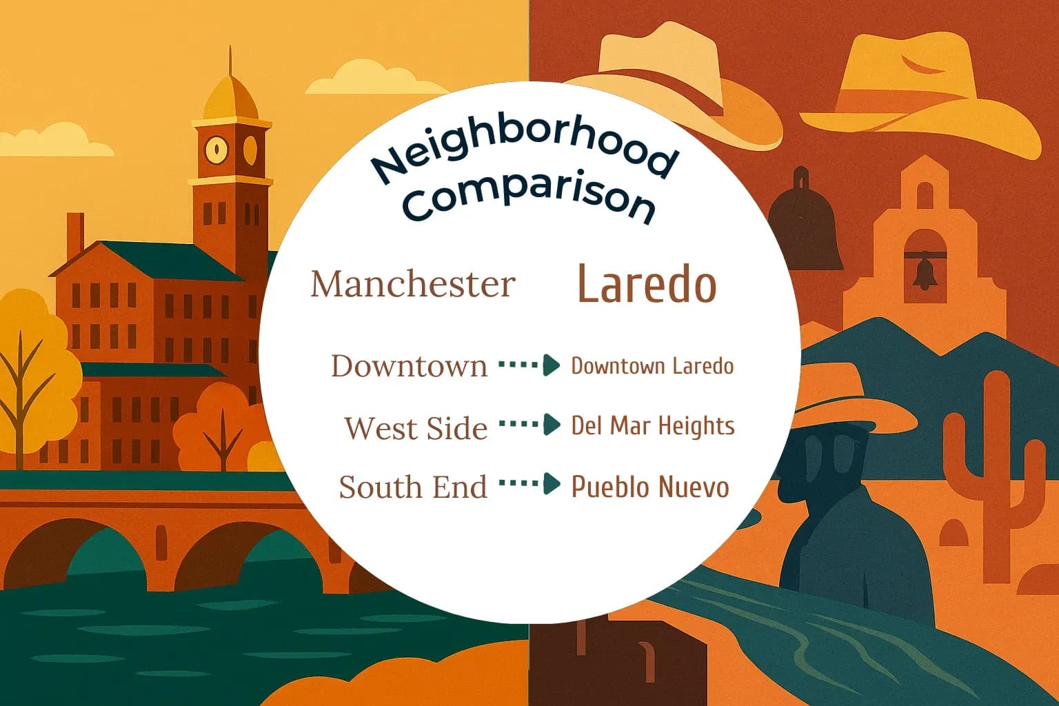Manchester vs Laredo Neighborhood Comparison