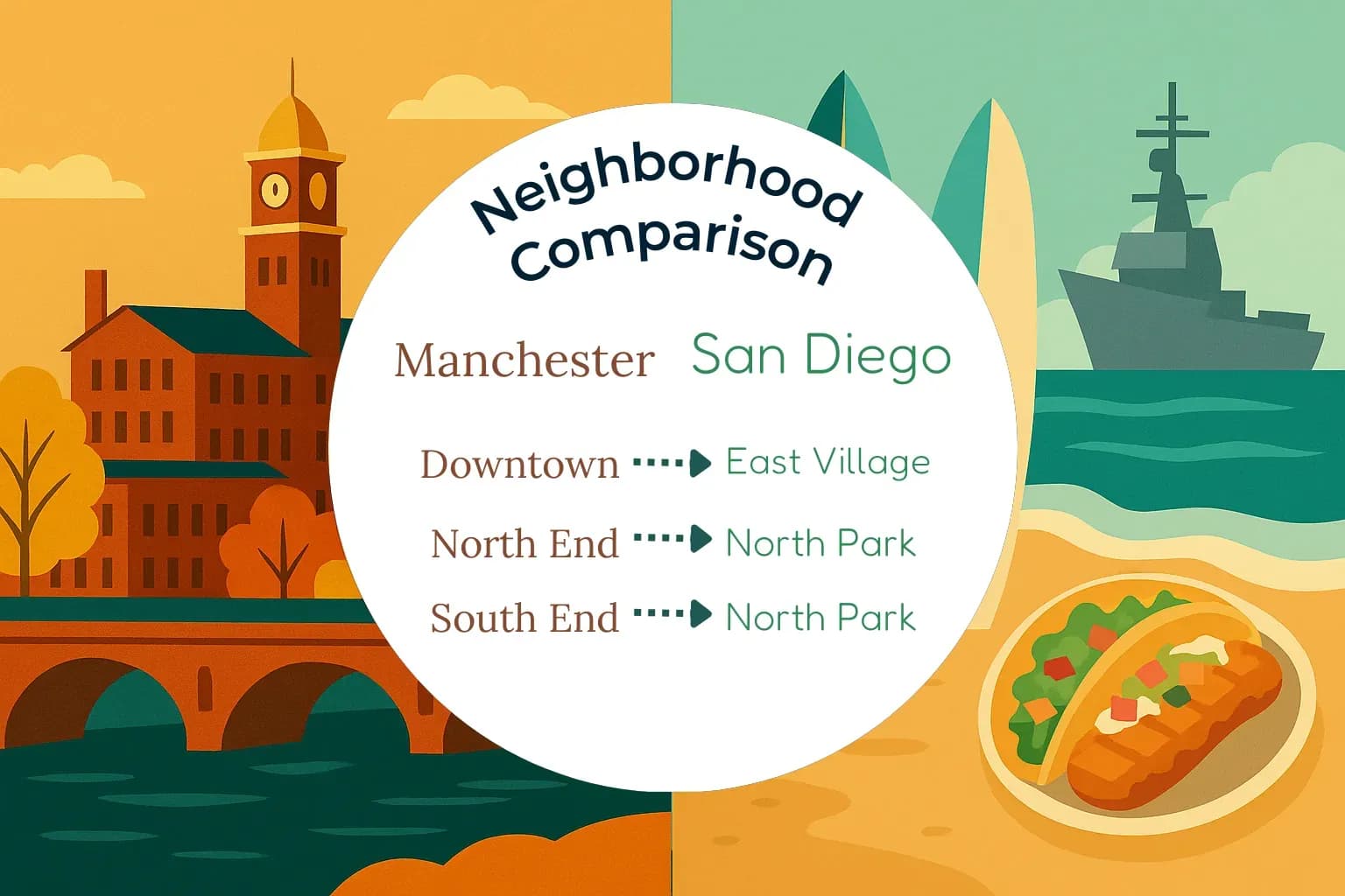 Manchester vs San Diego Neighborhood Comparison