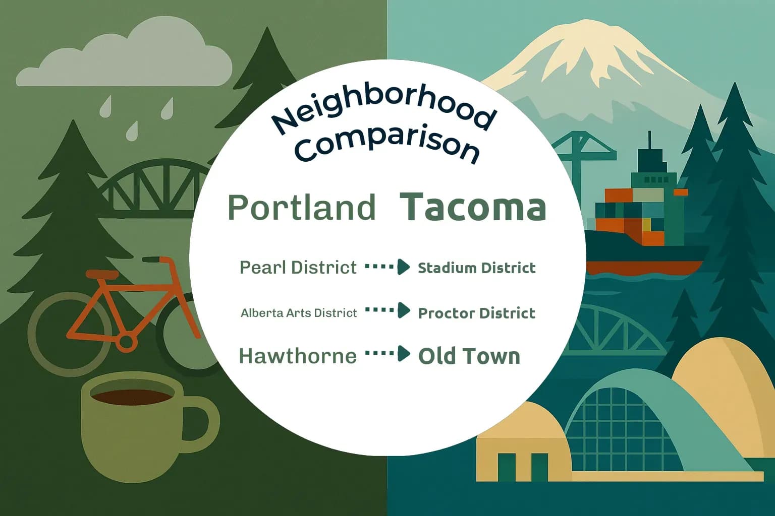 Portland vs Tacoma Neighborhood Comparison