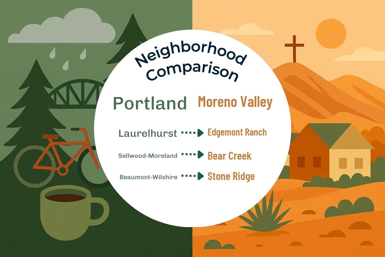 Portland vs Moreno Valley Neighborhood Comparison
