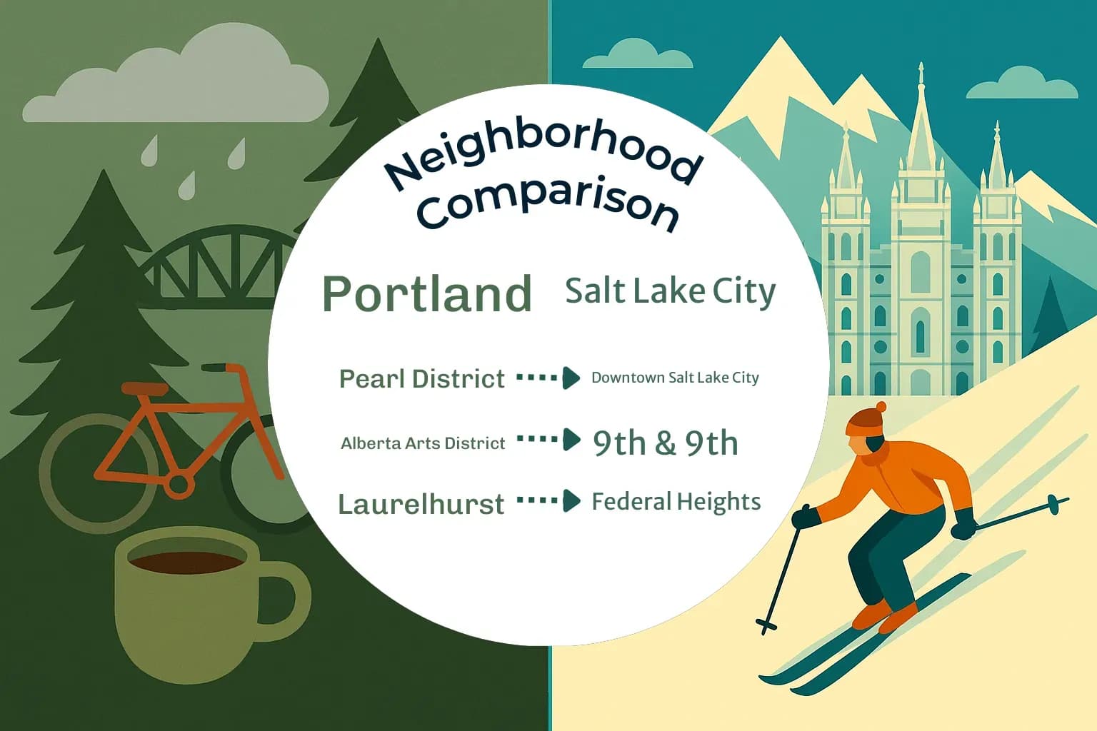 Portland vs Salt Lake City Neighborhood Comparison
