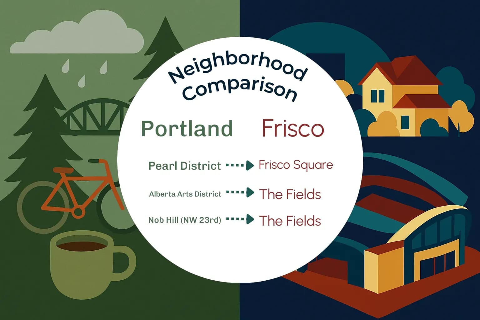 Portland vs Frisco Neighborhood Comparison