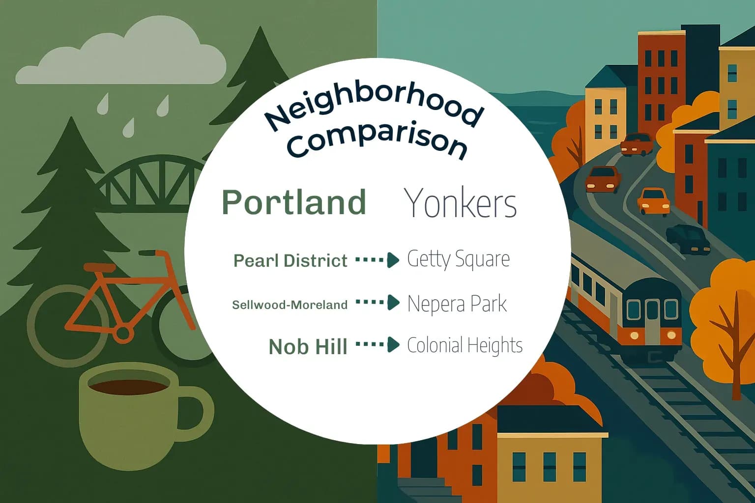 Portland vs Yonkers Neighborhood Comparison