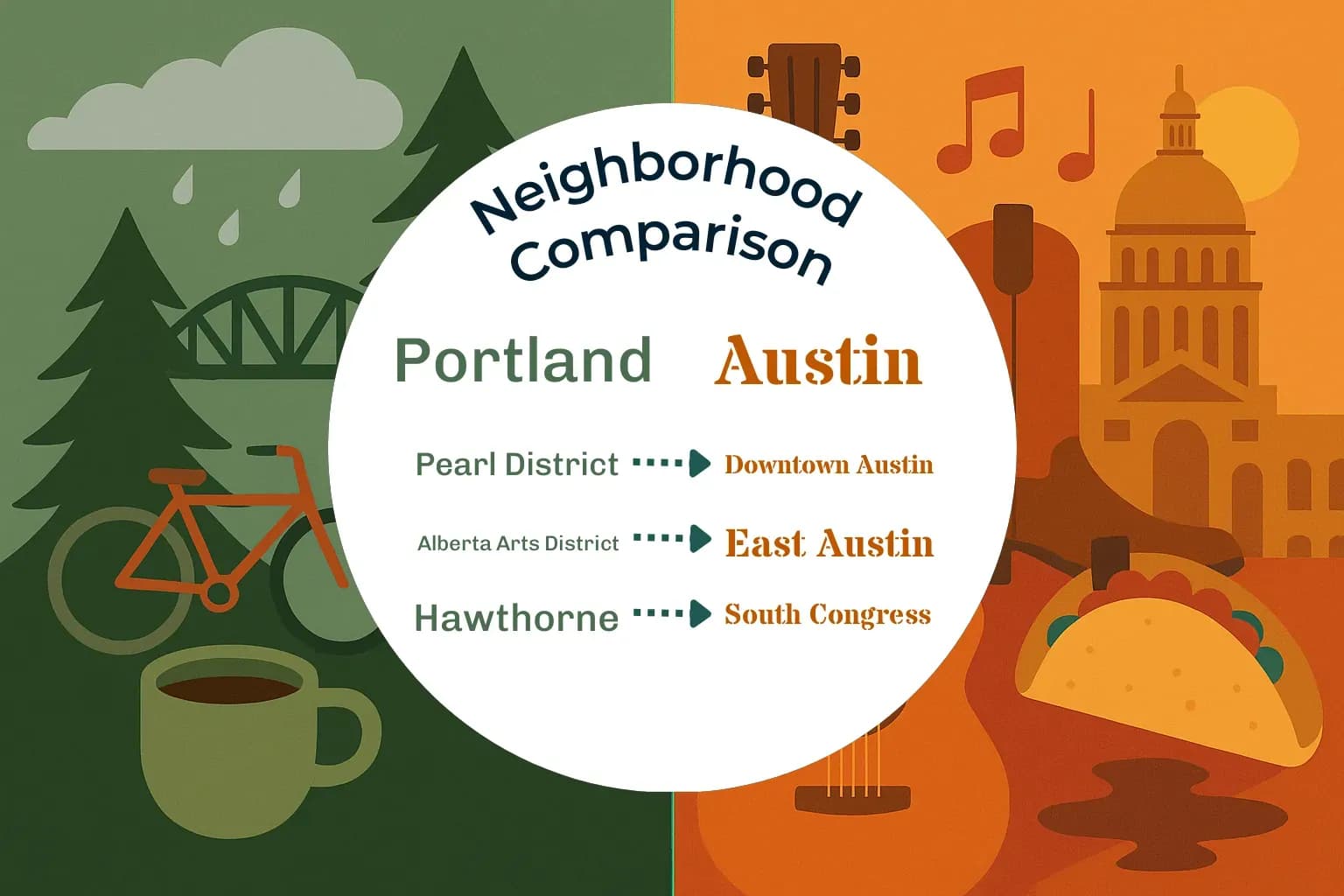 Portland vs Austin Neighborhood Comparison