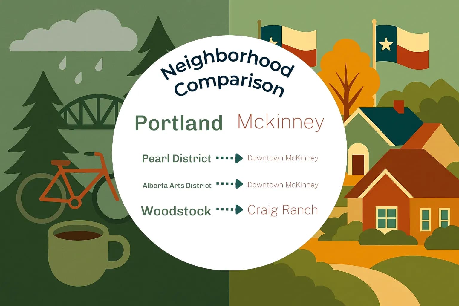 Portland vs Mckinney Neighborhood Comparison