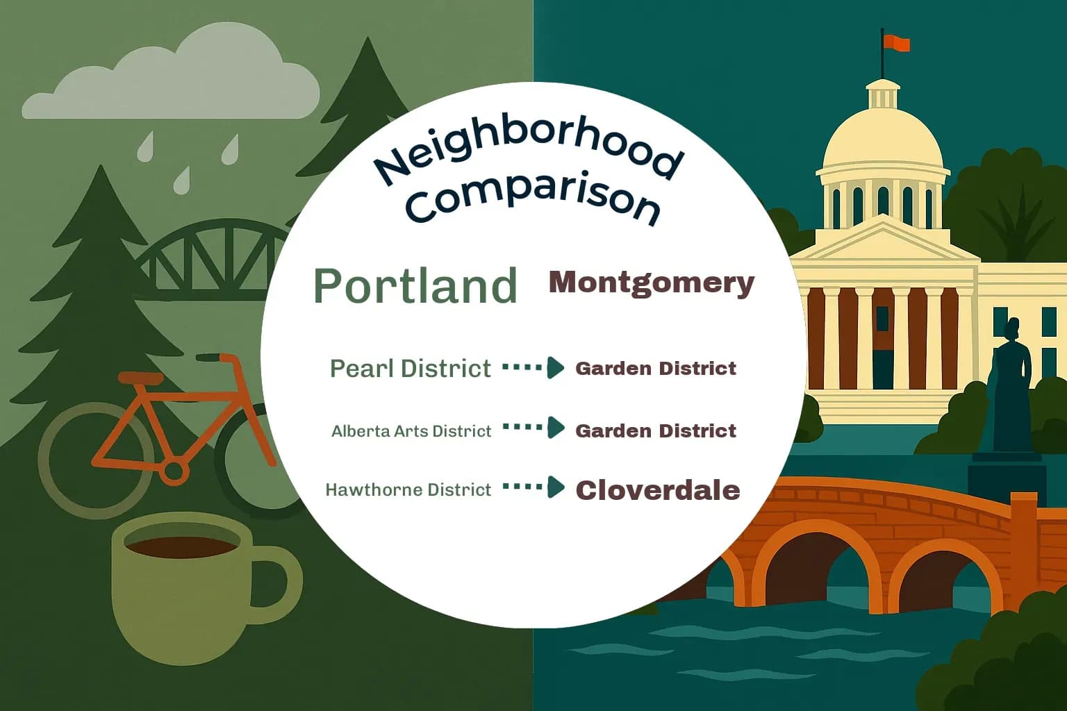 Portland vs Montgomery Neighborhood Comparison
