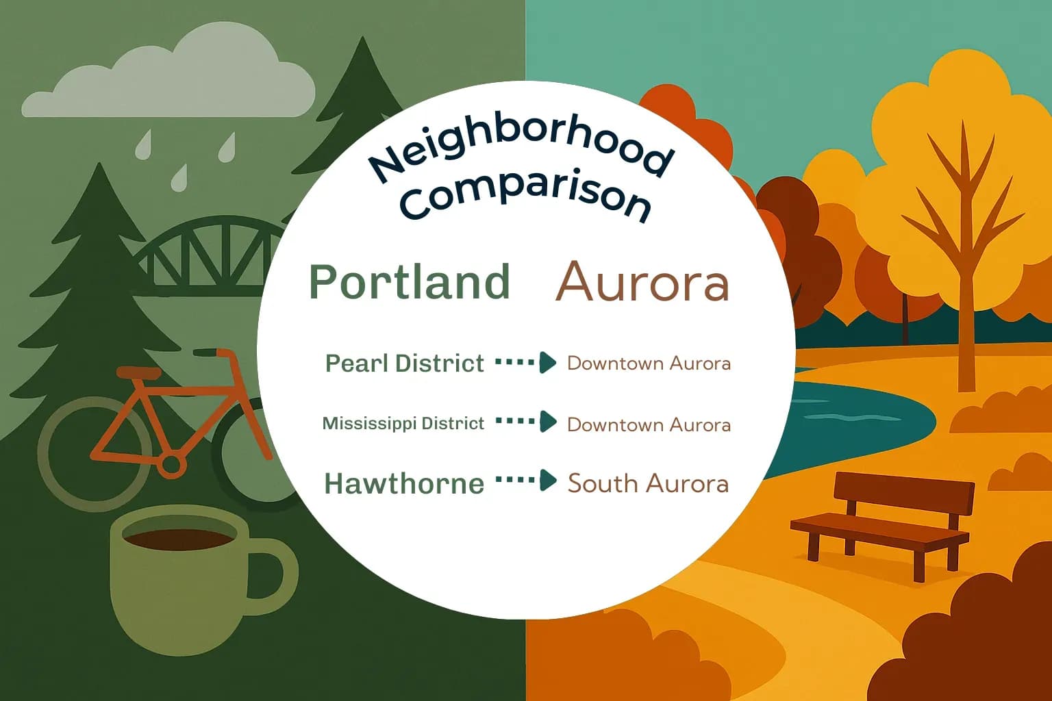 Portland vs Aurora Neighborhood Comparison