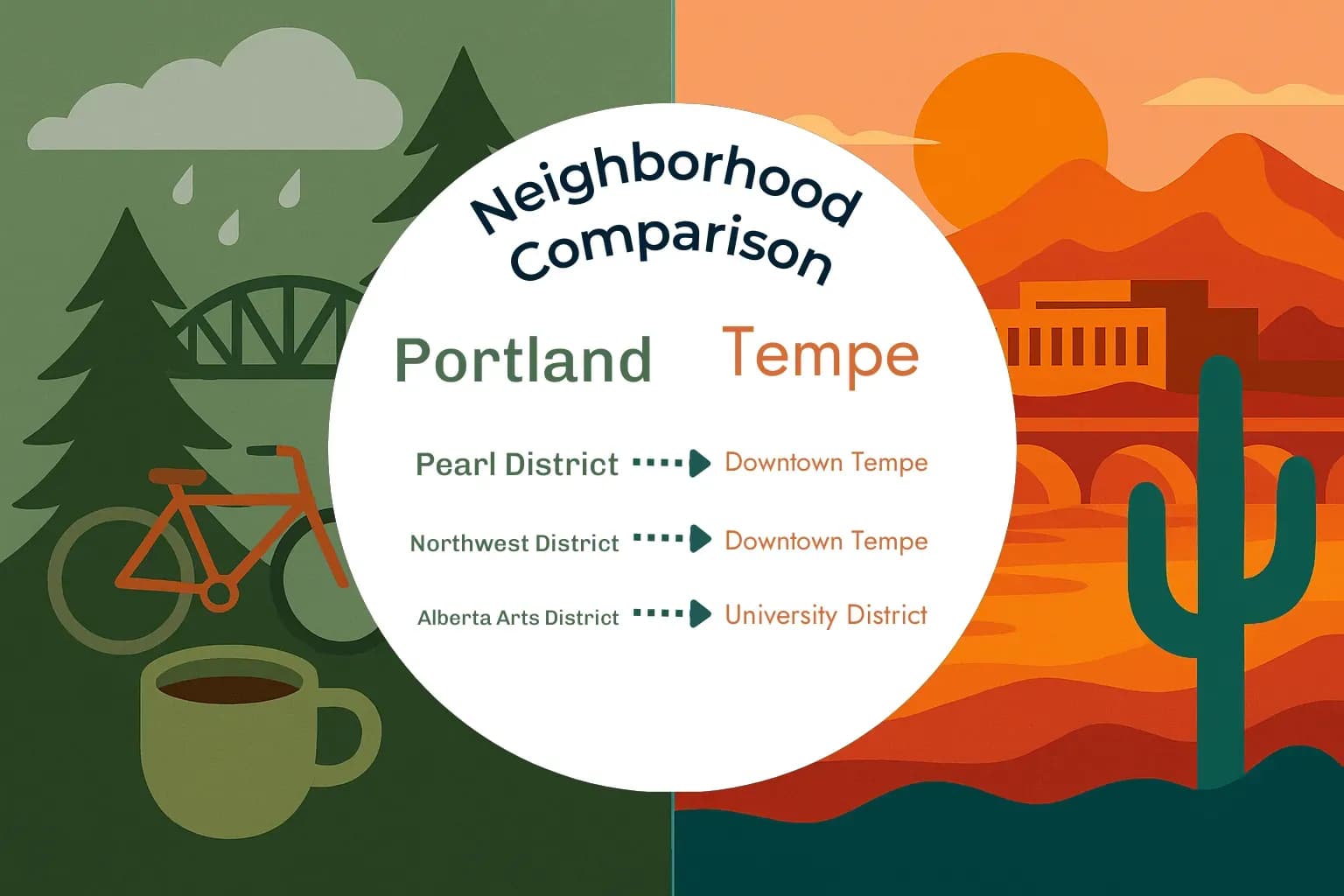 Portland vs Tempe Neighborhood Comparison