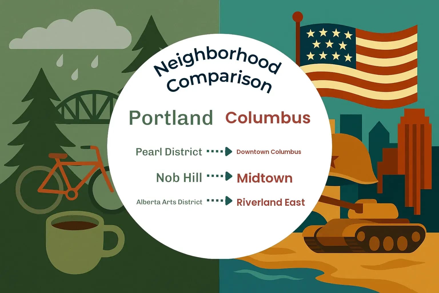 Portland vs Columbus Neighborhood Comparison