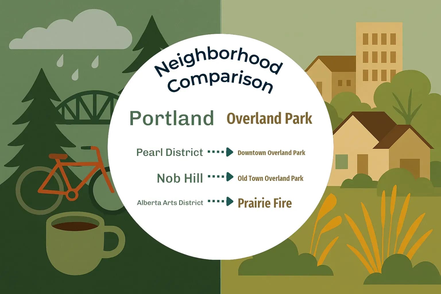 Portland vs Overland Park Neighborhood Comparison