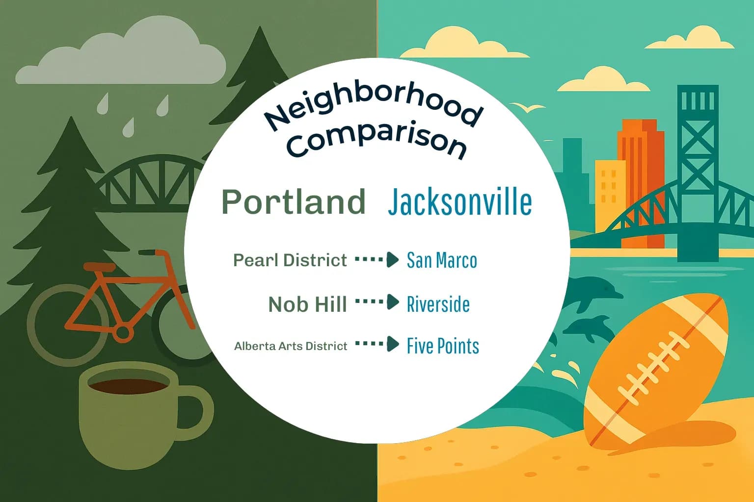 Portland vs Jacksonville Neighborhood Comparison