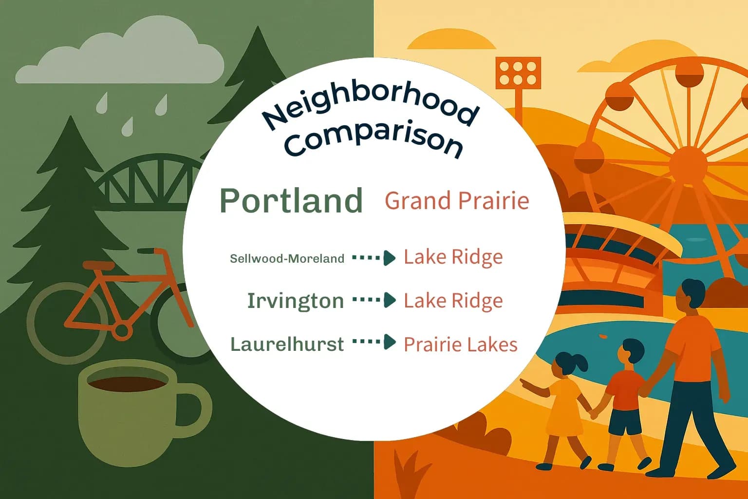 Portland vs Grand Prairie Neighborhood Comparison