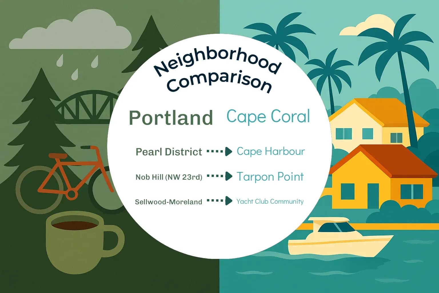 Portland vs Cape Coral Neighborhood Comparison