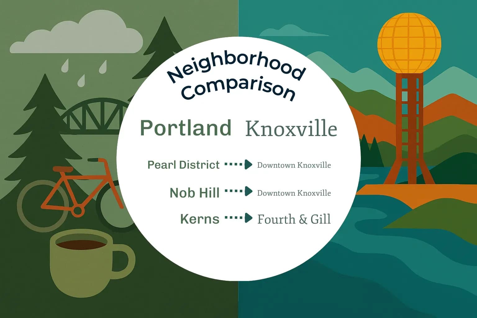 Portland vs Knoxville Neighborhood Comparison