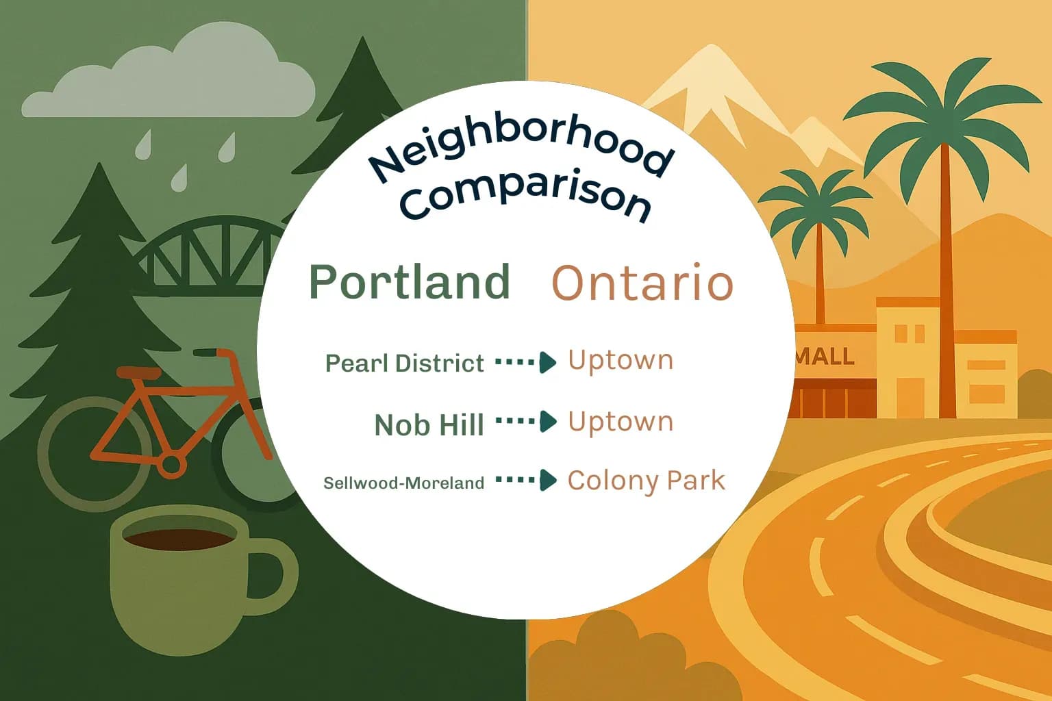 Portland vs Ontario Neighborhood Comparison