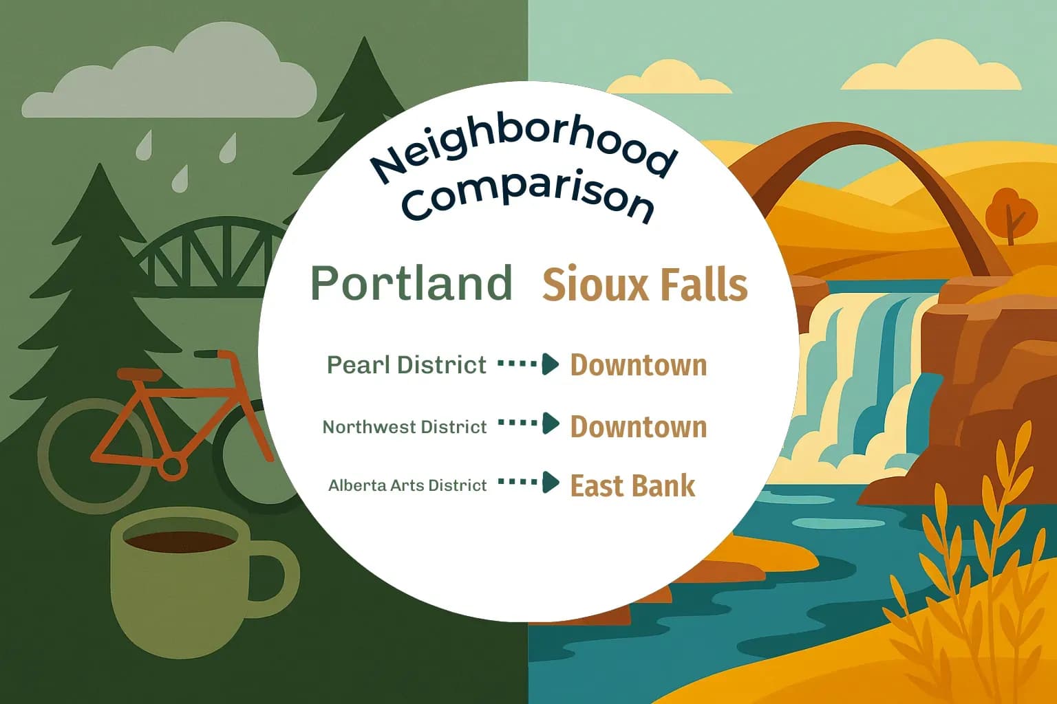 Portland vs Sioux Falls Neighborhood Comparison