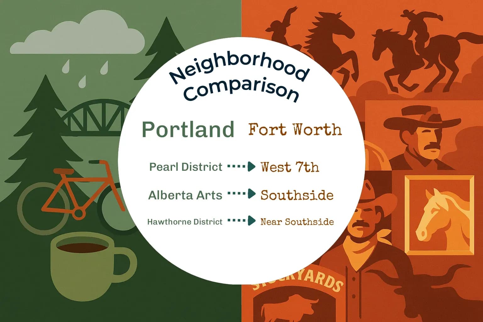 Portland vs Fort Worth Neighborhood Comparison