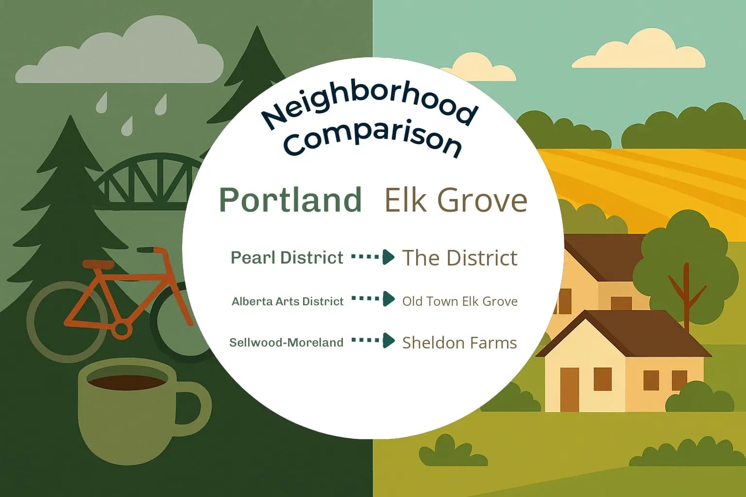 Portland vs Elk Grove Neighborhood Comparison