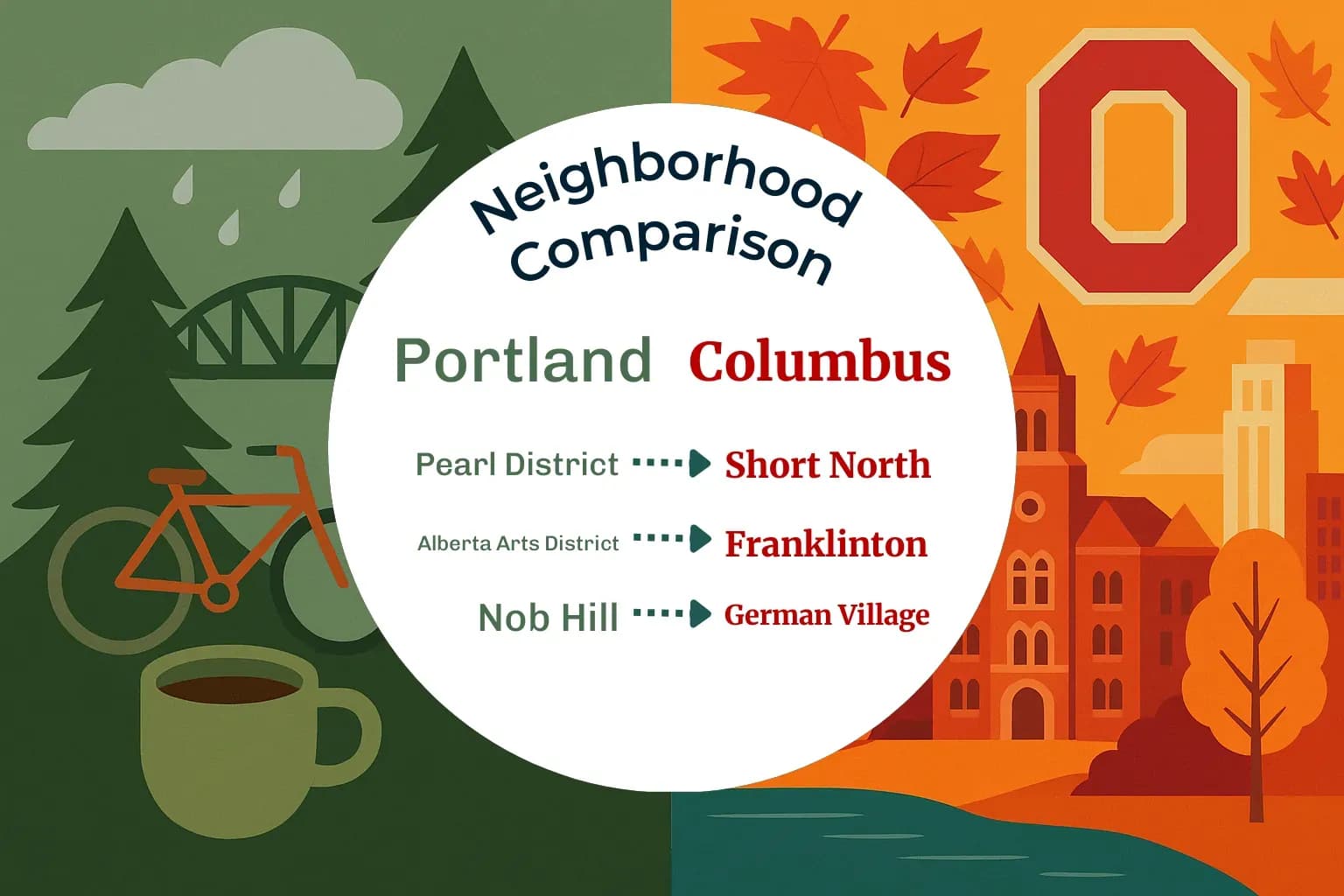 Portland vs Columbus Neighborhood Comparison