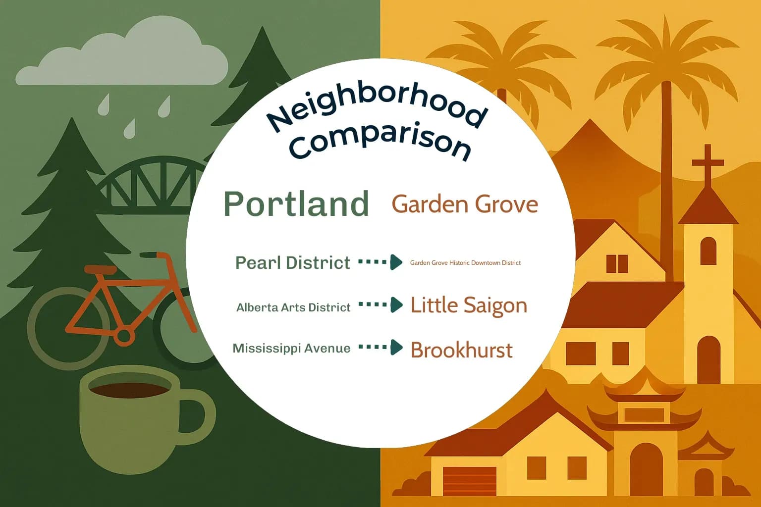 Portland vs Garden Grove Neighborhood Comparison