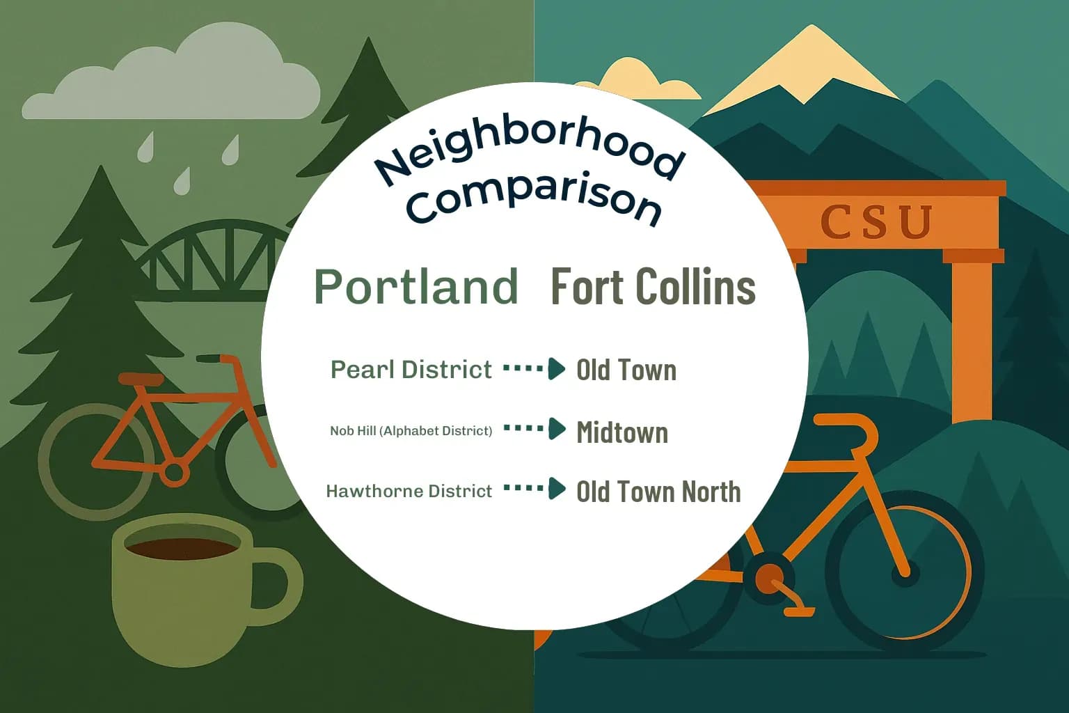 Portland vs Fort Collins Neighborhood Comparison