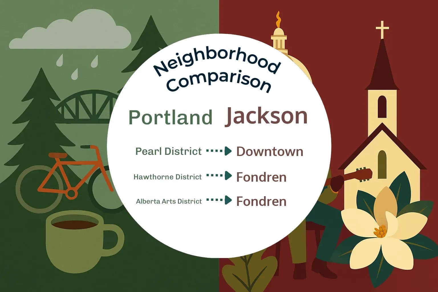 Portland vs Jackson Neighborhood Comparison
