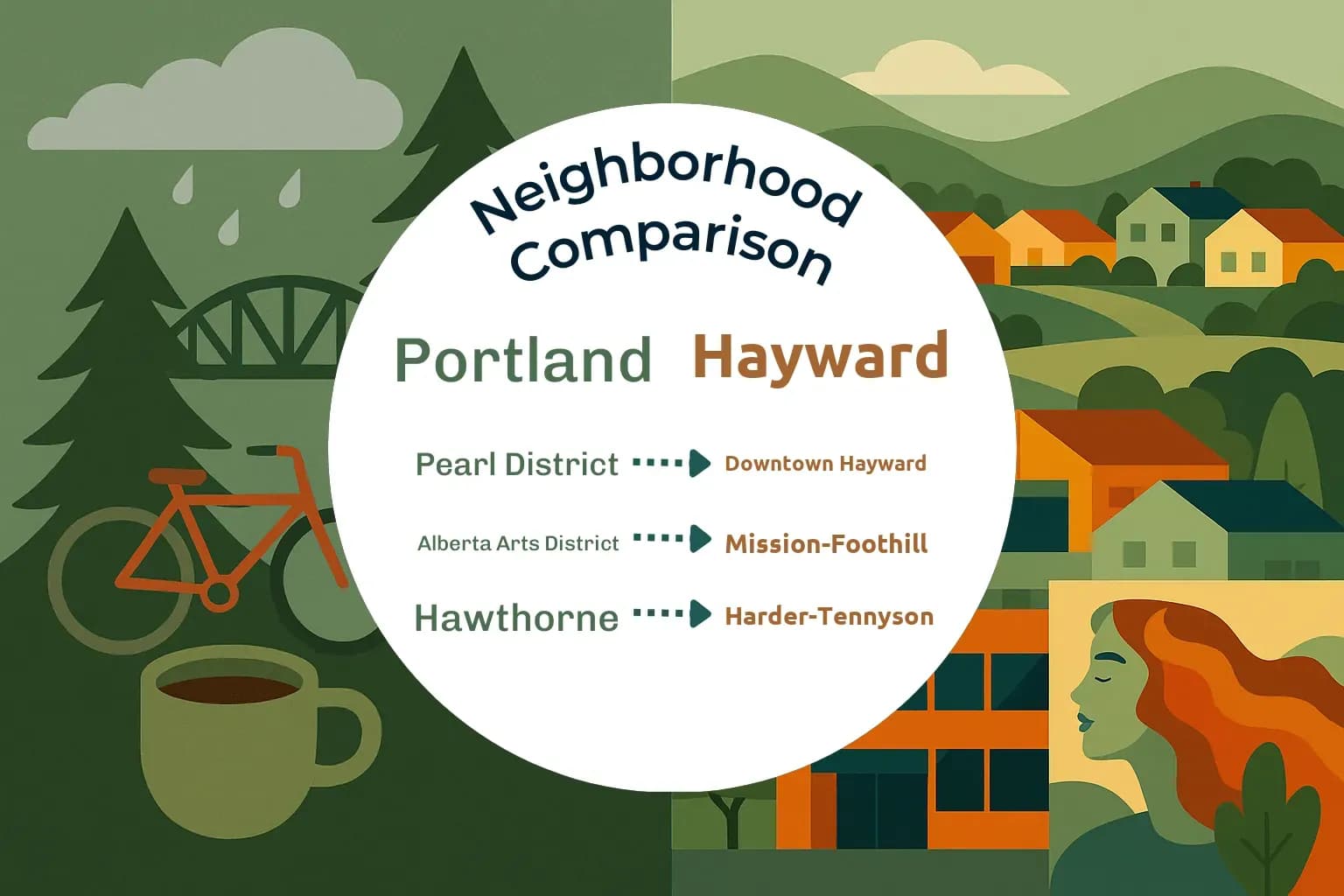 Portland vs Hayward Neighborhood Comparison