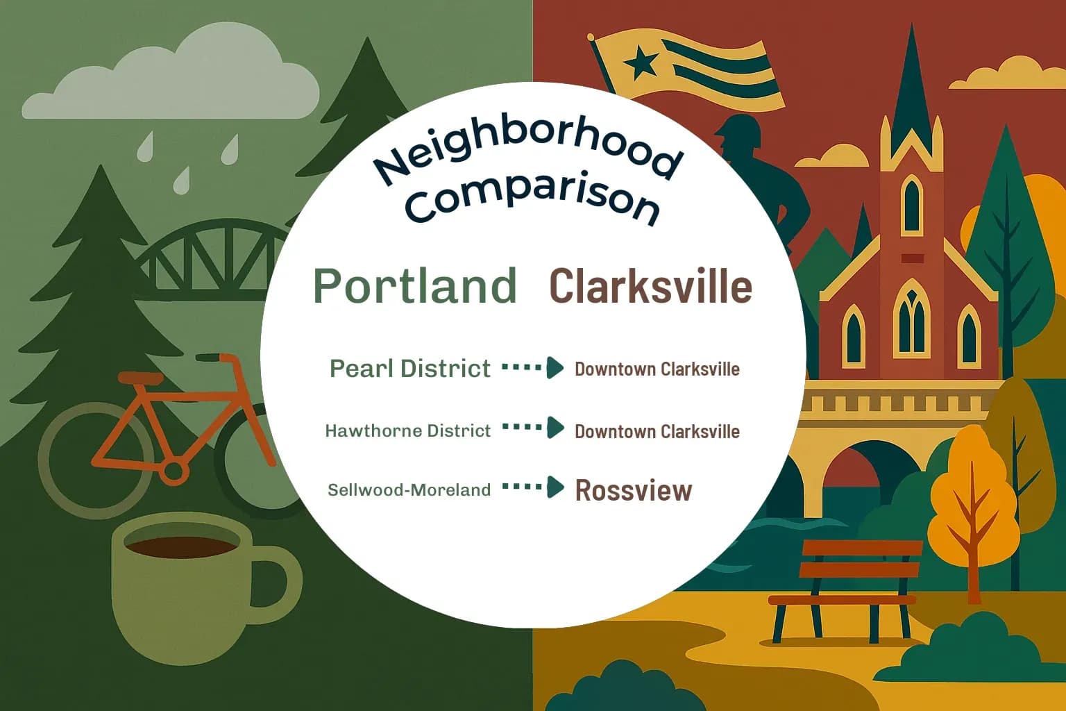 Portland vs Clarksville Neighborhood Comparison